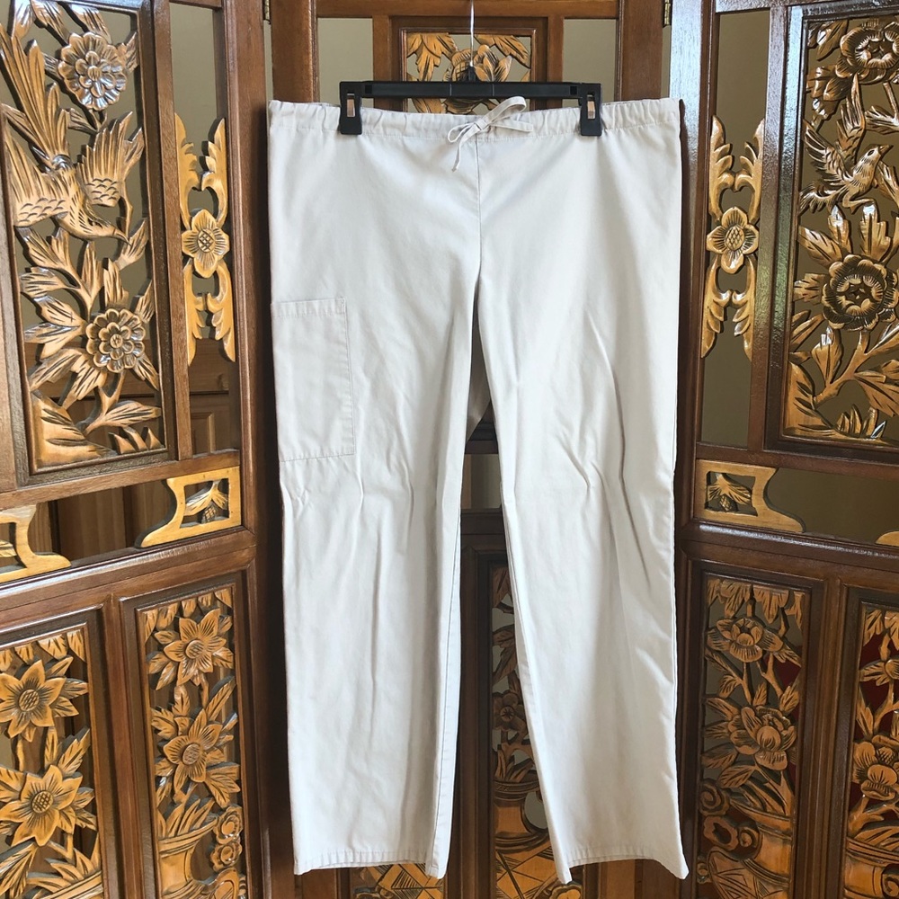 Pure Essentials Khaki Scrub Pants